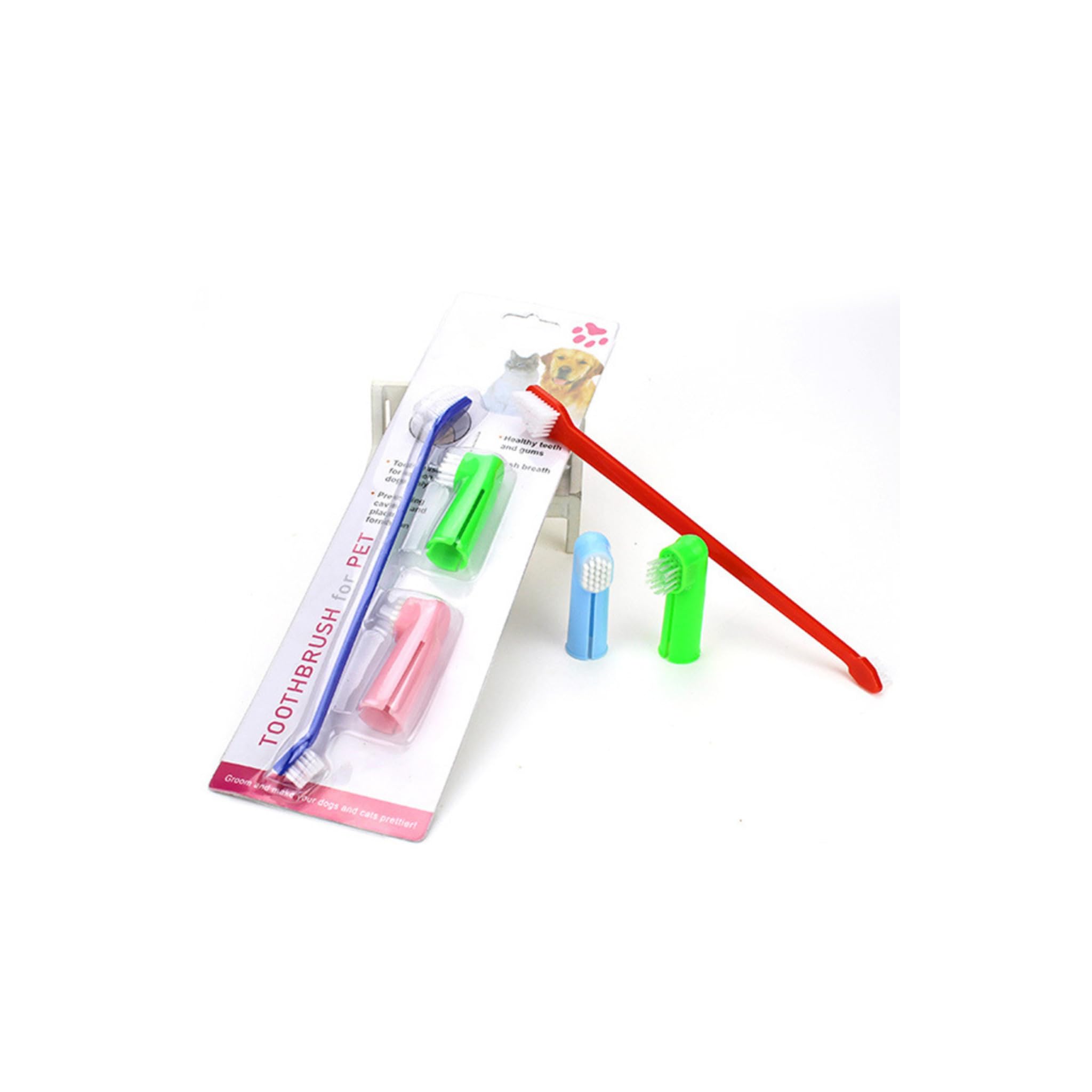 Sniffr Pet Dental Manual Toothbrush Kit | Extra-Long Double Ended and a Pair of Finger Brush | Soft Bristles | Toothbrush for Adult Dogs & Cats (B0CYTBC4VW) Amazon Price History, Amazon Price Tracker