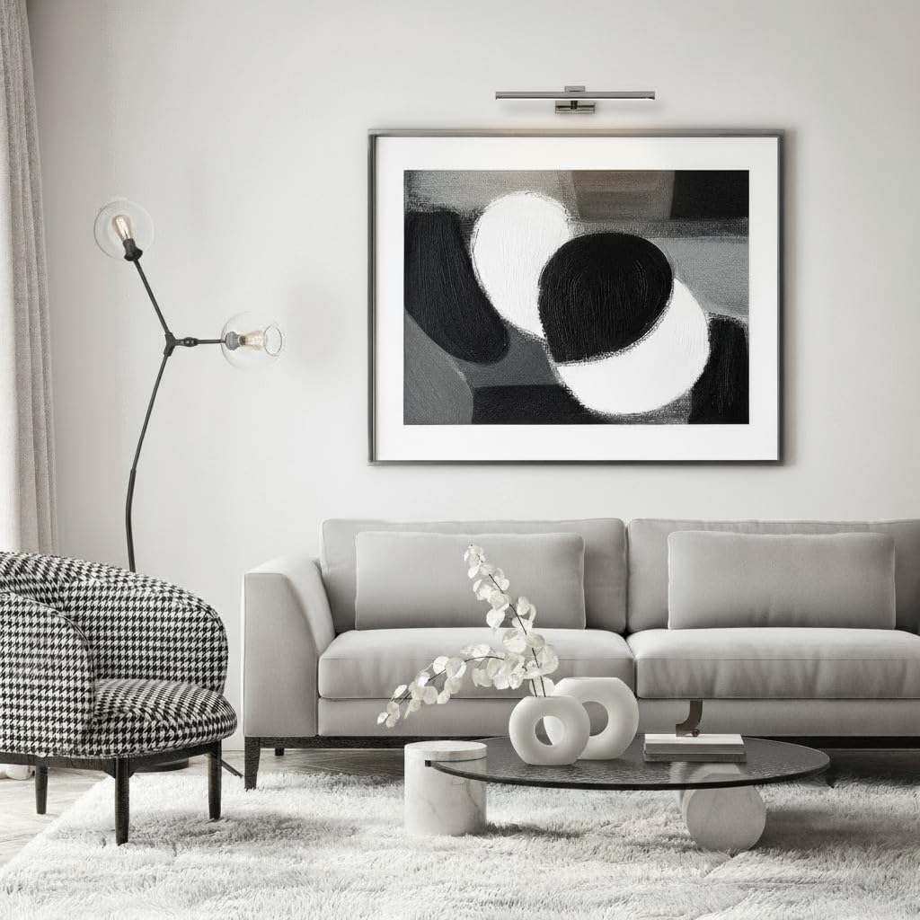 LED Spiegelleuchte für Bad – Wasserdicht Badezimmer Lampe Chrom | über dem Spiegel/Bild 55cm mit Schalter und Drehbarem Kopf – 12W 850lm 4200K Neutralweiß – Wandleuchte IP45 – Horoz