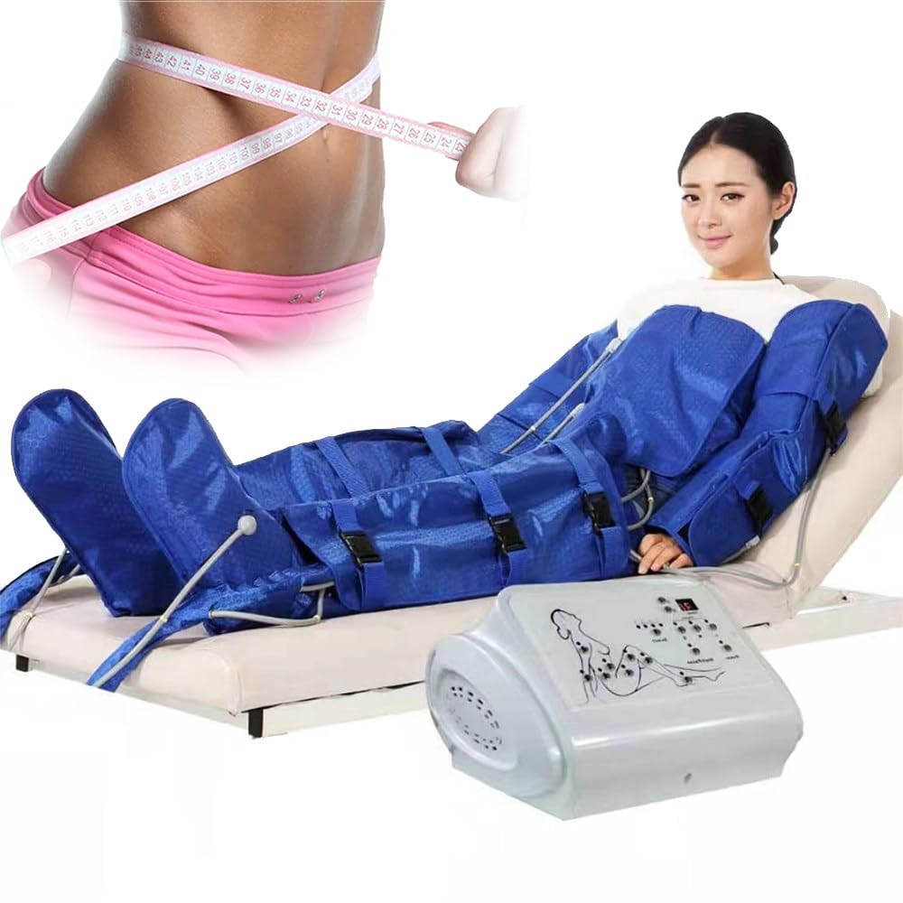Masajeador de presoterapia, máquina de drenaje linfático, masajeador eléctrico de compresión de brazos y piernas con intensidad ajustable para apoyo circulatorio