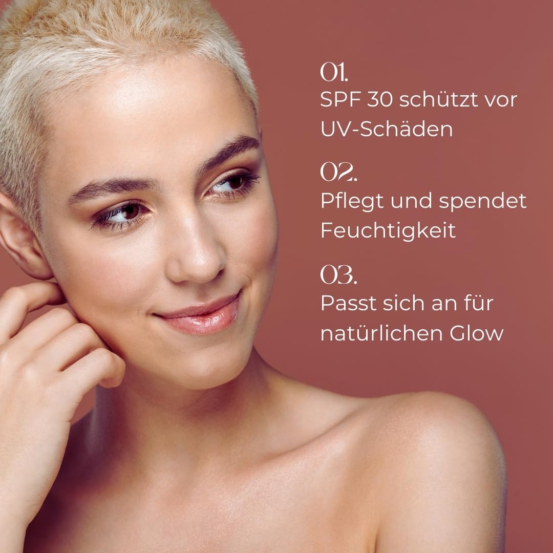BB Cream LSF 30 | Hydratisierende Getönte Sonnencreme | Universelle Tönung | Lang anhaltend, Leicht & Einfach Aufzutragen | VEGAN, Tierversuchsfrei & 98% Natürlich | COSMOS Zertifiziert