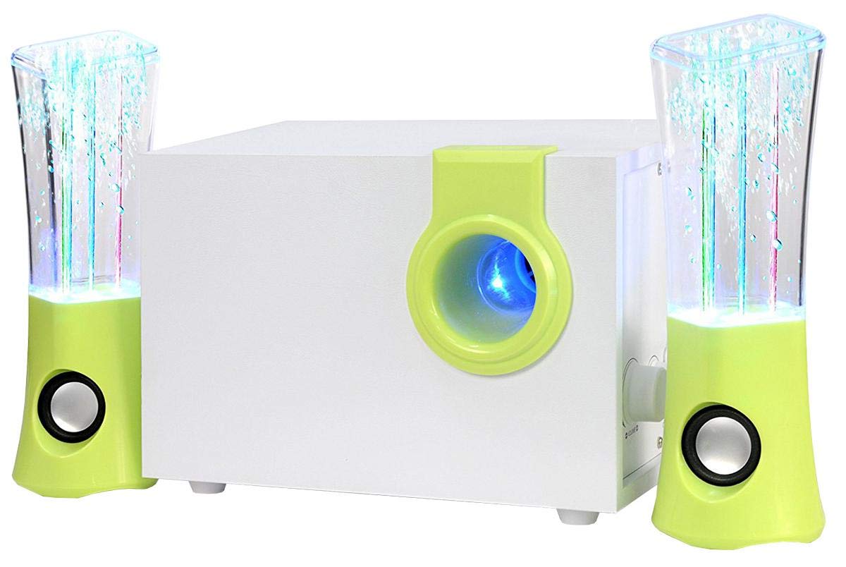 2.1CH Surround Sound Home Theater Party Dancing LED Light Stereo Speaker System Subwoofer
