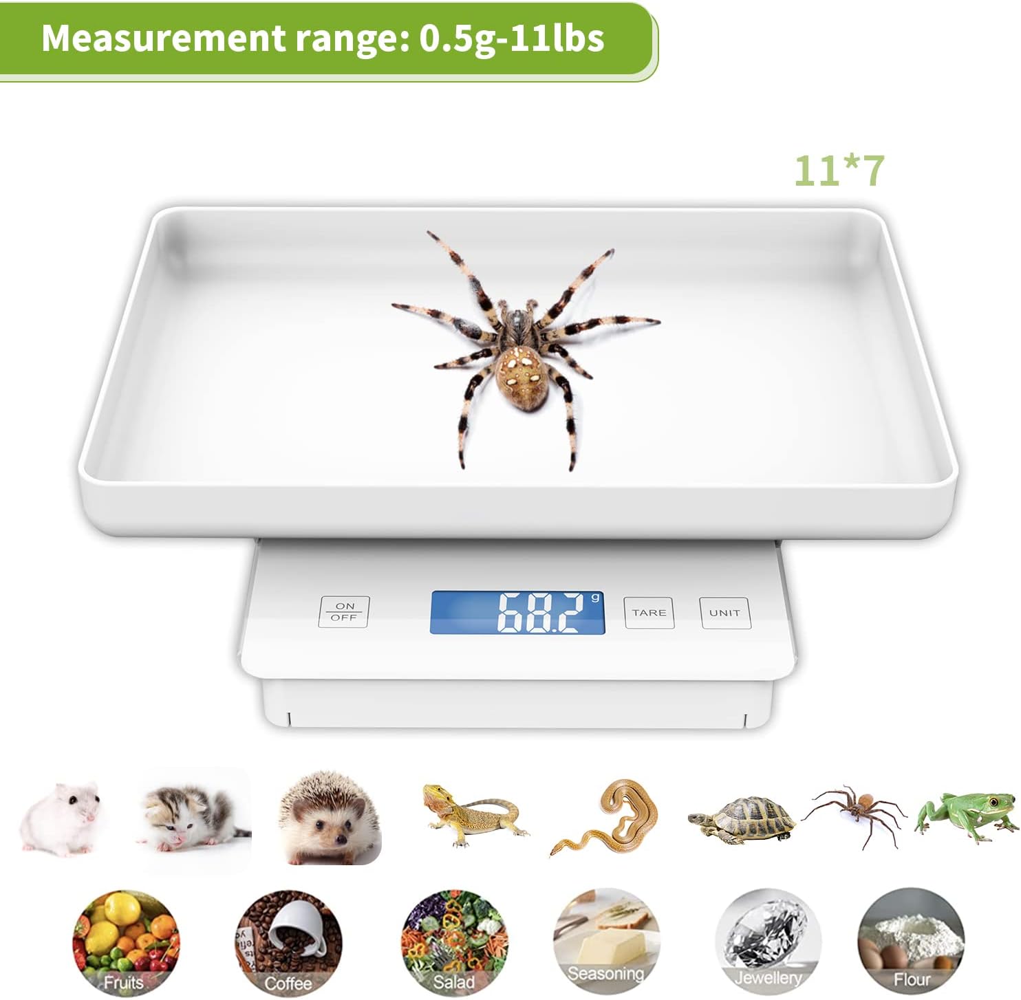 MINDPET-MED 11lbs/0.1g Pet Scale for Small Animal, Whelping Scale, Guinea Pig Weighing Scale, High Precision 0.003oz, Suitable for All Newborn Pets, Kittens, Turtles, : Pet Supplies
