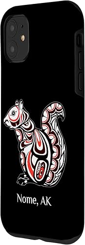 Miniatura 8 de iPhone 14 Tribal Squirrel Nome Alaska PNW Native American Indian Case