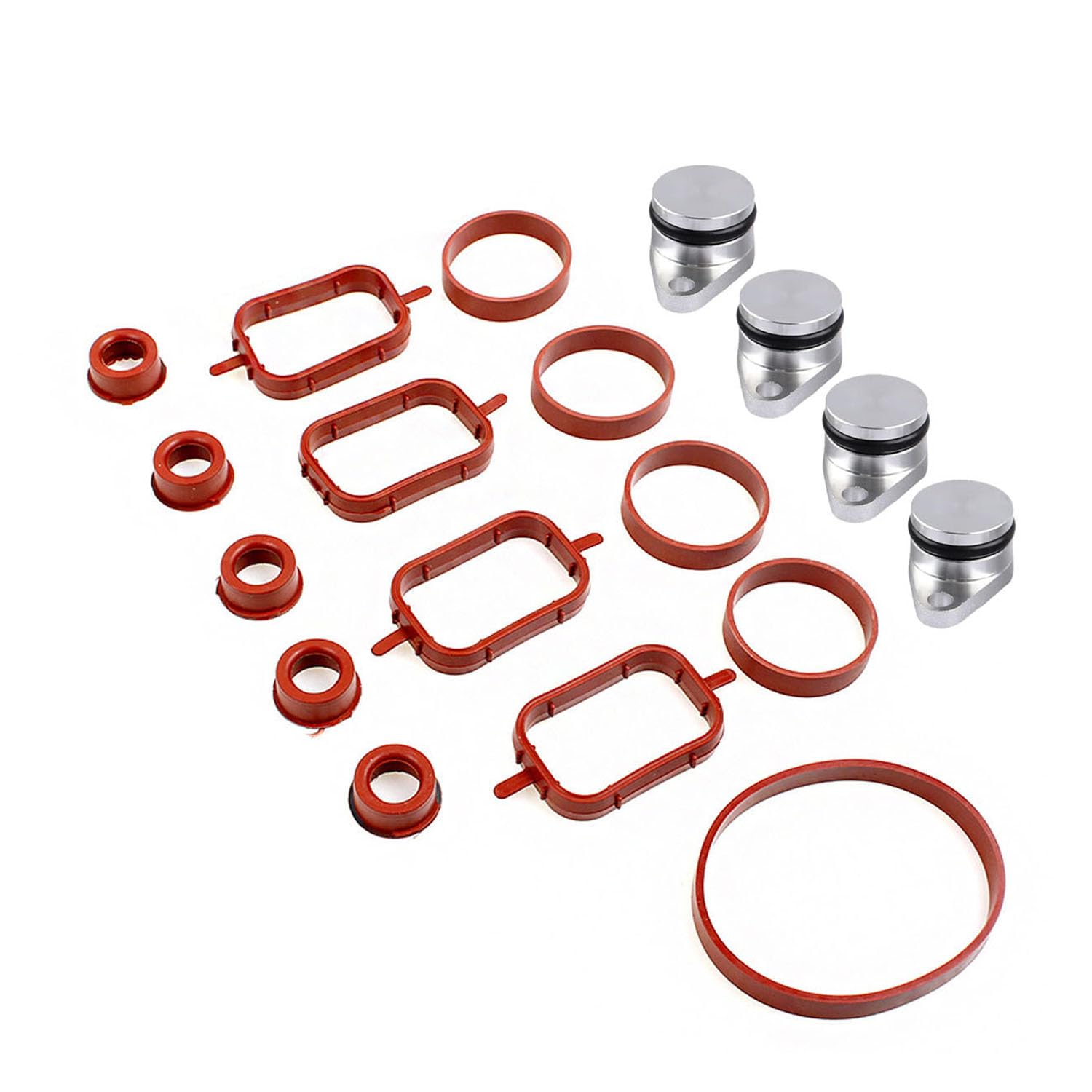 4 x 22 mm Kit di rimozione valvole di aspirazione guarnizione collettore aspirazione 11612245439 per E87 E46 E90 E91 E92 E93 E39 E60 E83 E53