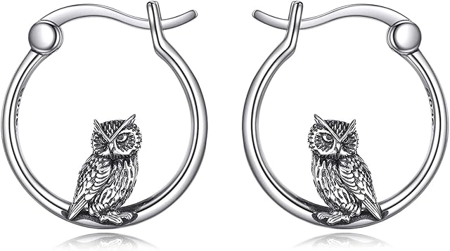 Animal Earrings 925 Sterling Silver Cute Animal Hoop Earrings Jewellery Gifts for Women Girls