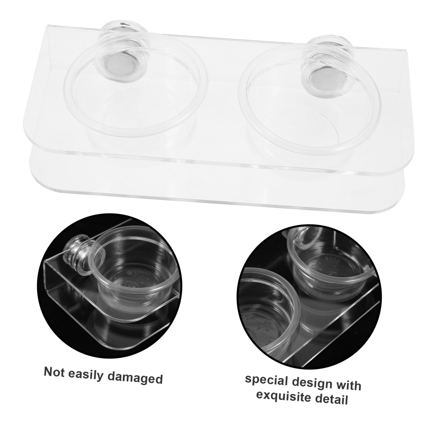 YARNOW 4 Ensembles Mangeoire pour Reptiles Rebord d'alimentation pour Gecko Rebord d'alimentation pour Gecko Tasses De Nourriture pour Gecko Accessoires De Terrarium Gecko Bol d'eau Bol