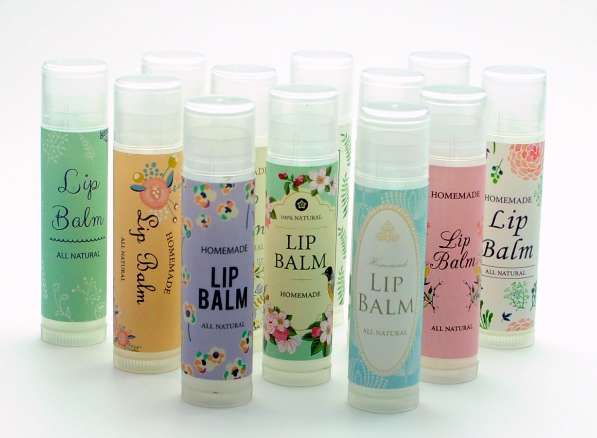 Assorted Lip Balm Labels - 120pcs Paper Stickers for Lip Balm Containers