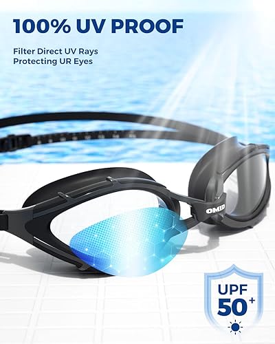 Miniatura 5 de OMID Gafas de natación, gafas de natación polarizadas, antivaho para hombres, mujeres y adultos