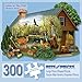 Bits and Pieces – 300 Piece Jigsaw Puzzle for Adults – Cabin in The Wild - Forest Animals Jigsaw Puzzle by Artist Thomas Wood, Completed Puzzle Size: 20