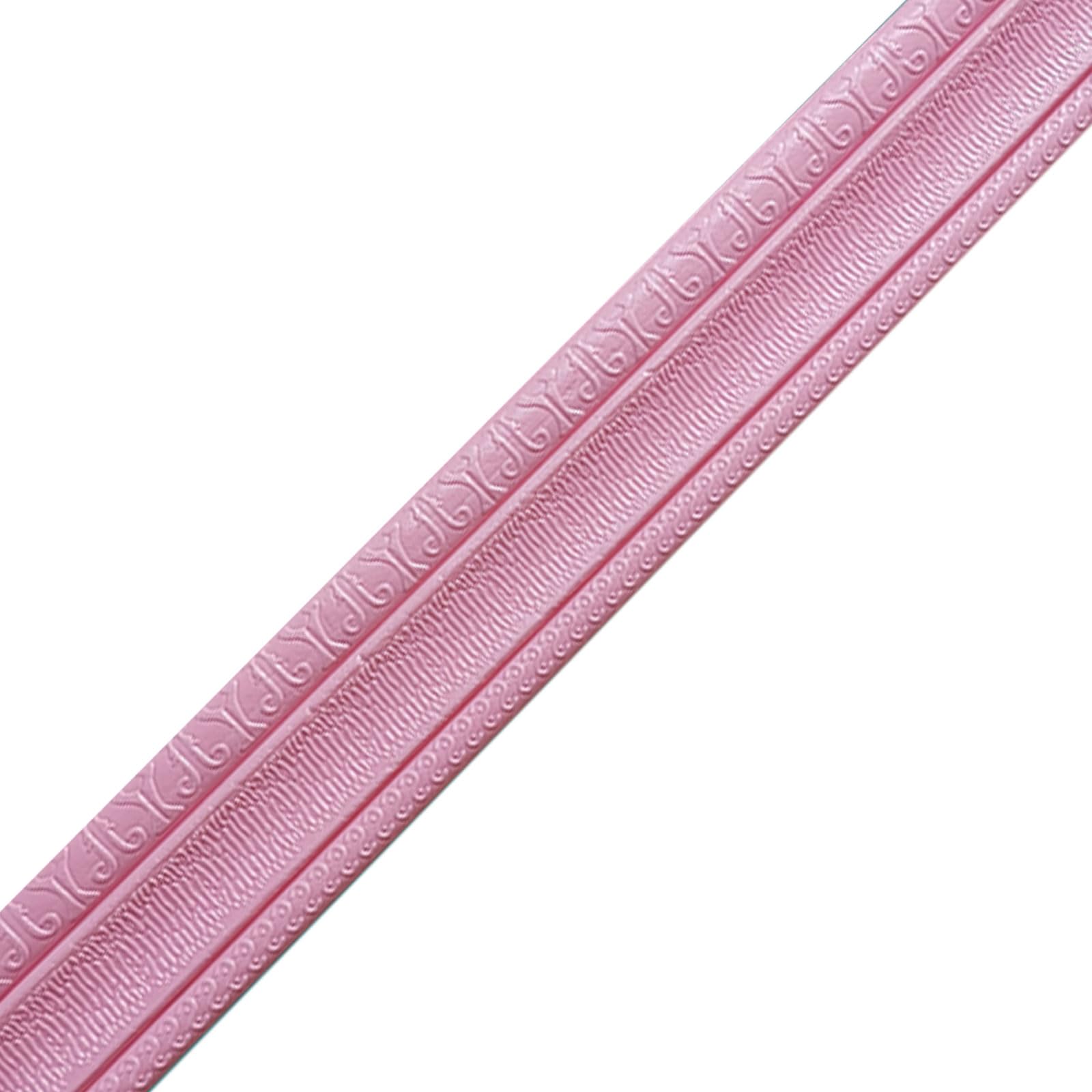 3 Rollos de rodapié de Espuma Autoadhesivo, 2,2 m de Largo, 8 cm de Ancho for decoración de Cocina, baño y Sala de Estar(Pink)