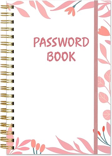 Libro de contraseñas simplificado con pestañas alfabéticas, cuaderno de bolsillo pequeño para guardar contraseñas para computadora y sitios web, 5 x