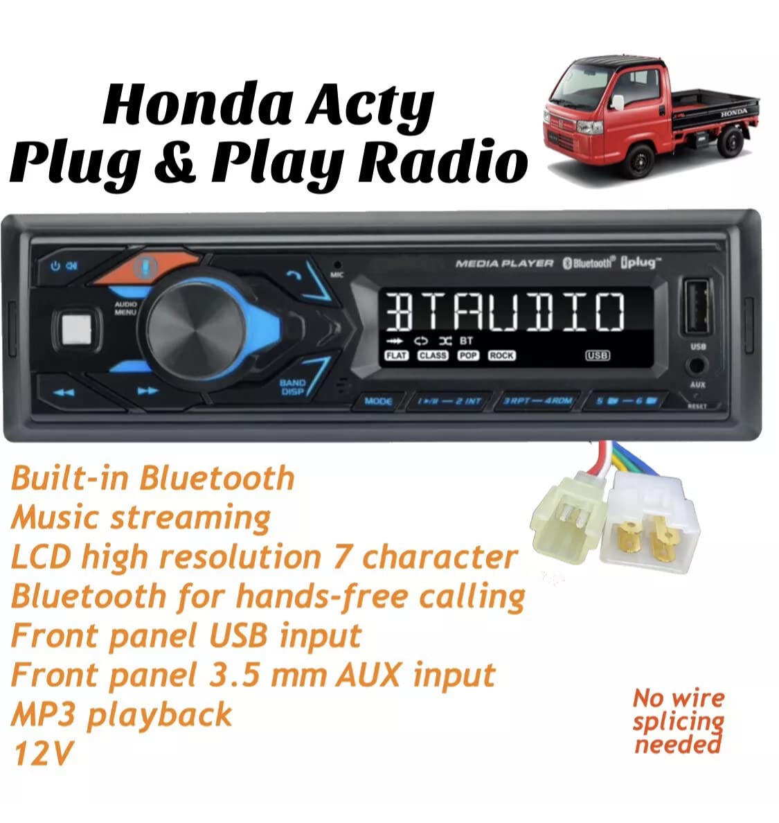 Amazon.com: Acty Direct Plug N Play AM FM Bluetooth AUX MP3 Stereo