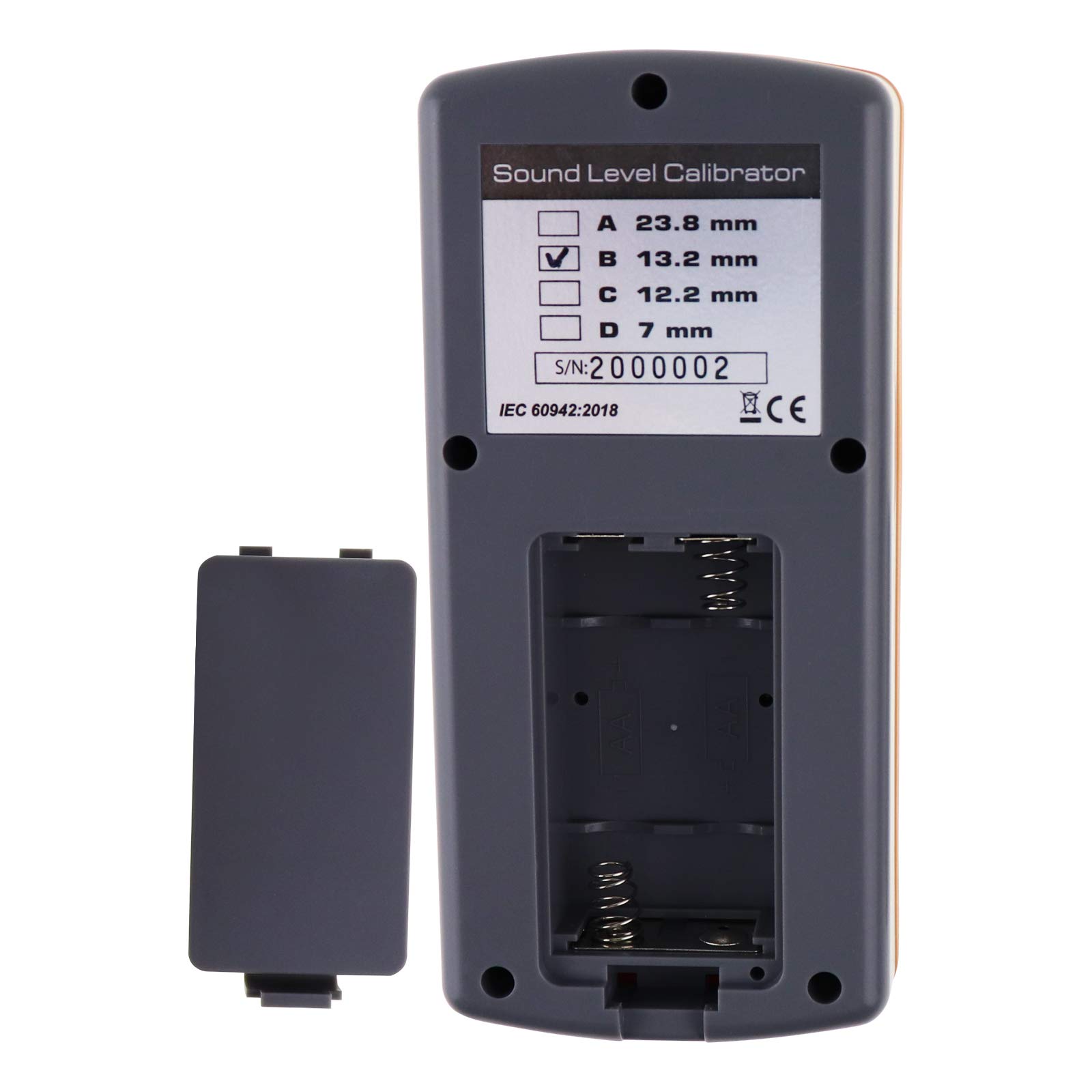 Calibratore del livello sonoro 114dB / 94dB / 104dB Audio Noise Meter Alta Frequenza Precisione 13,2 mm (½") Microfono Dimensioni microfono