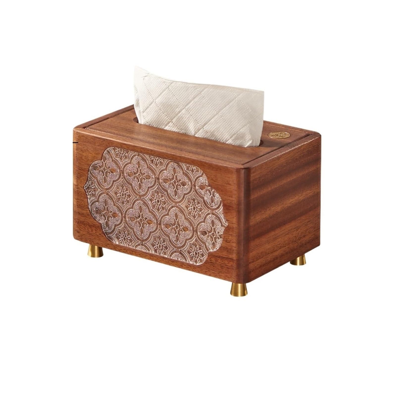 Porta fazzoletti Tavolino da salotto in legno di lusso leggero con coperchio for scatola fazzoletti, dispenser for tovaglioli creativi for il viso Divertenti decorazioni per il bagno