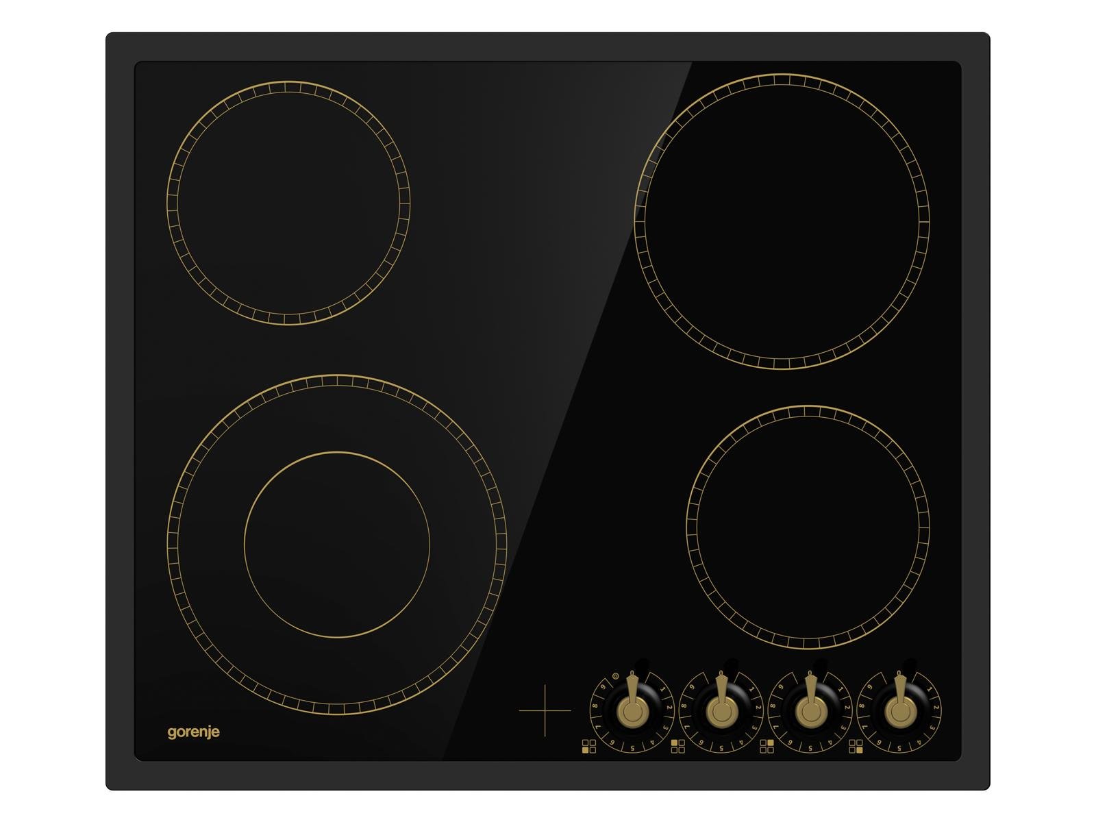 Gorenje EC642CLB Wbudowany Ceramiczna Antracyt, Czarny - Płyta (wbudowana, Ceramika, Szkło ceramiczne, Antracyt, Czarny, 1200 W, Okrągły