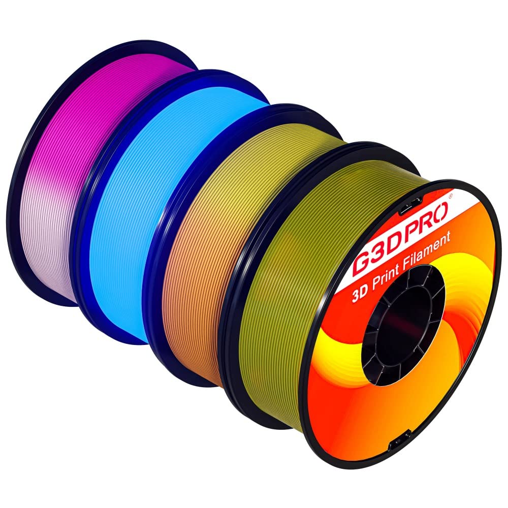 Pack Filamento PLA Especial para impresora 3D, 1,75mm, 4 colores, bobina, 4 x 1 kg