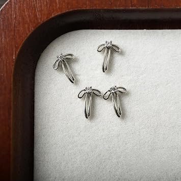 Luxury Bow Nail Art Set 3PCS 7x9.5mm Zircon Rhinestone Nail Charms Cute Luxury Nail Decorations Kit