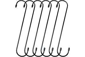 Oversized 10'' Heavy-Duty S Hooks for Effortless Outdoor Plant Suspension