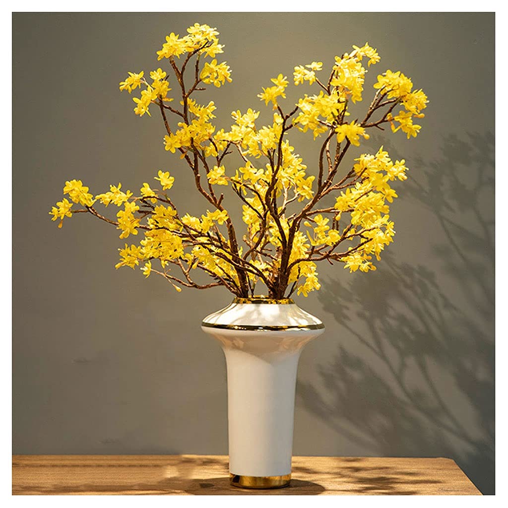 MYUYEE Artificial Flowers Simulation Fake Flower Living Room Porch Decoration Table Balcony Silk Dried Flower Vase Bouquet (D)
