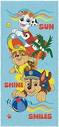 Toalha Felpuda de Banho Estampada Patrulha Canina Menino 60 cm x 1,20 m Com 1 peça