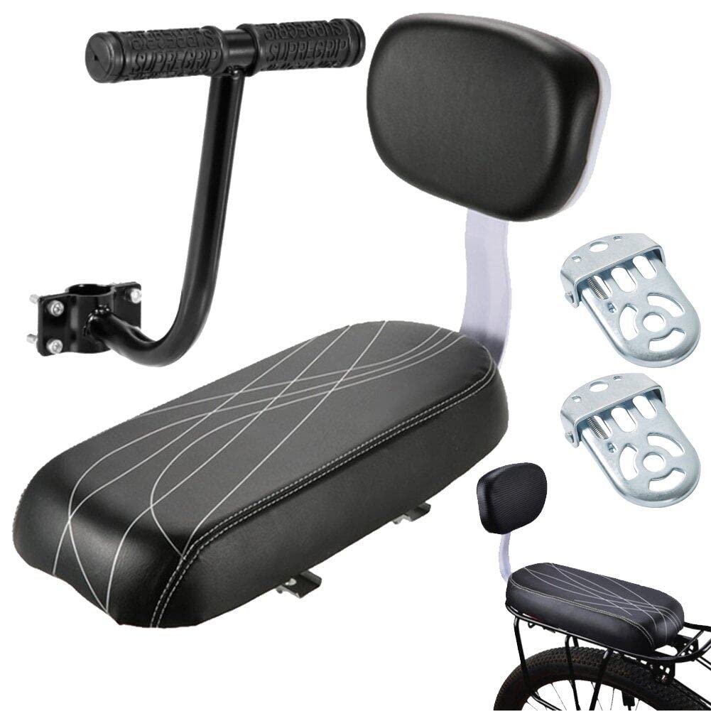Juego de cojín de asiento trasero de bicicleta extraíble Hrippy con almohadilla de tapa