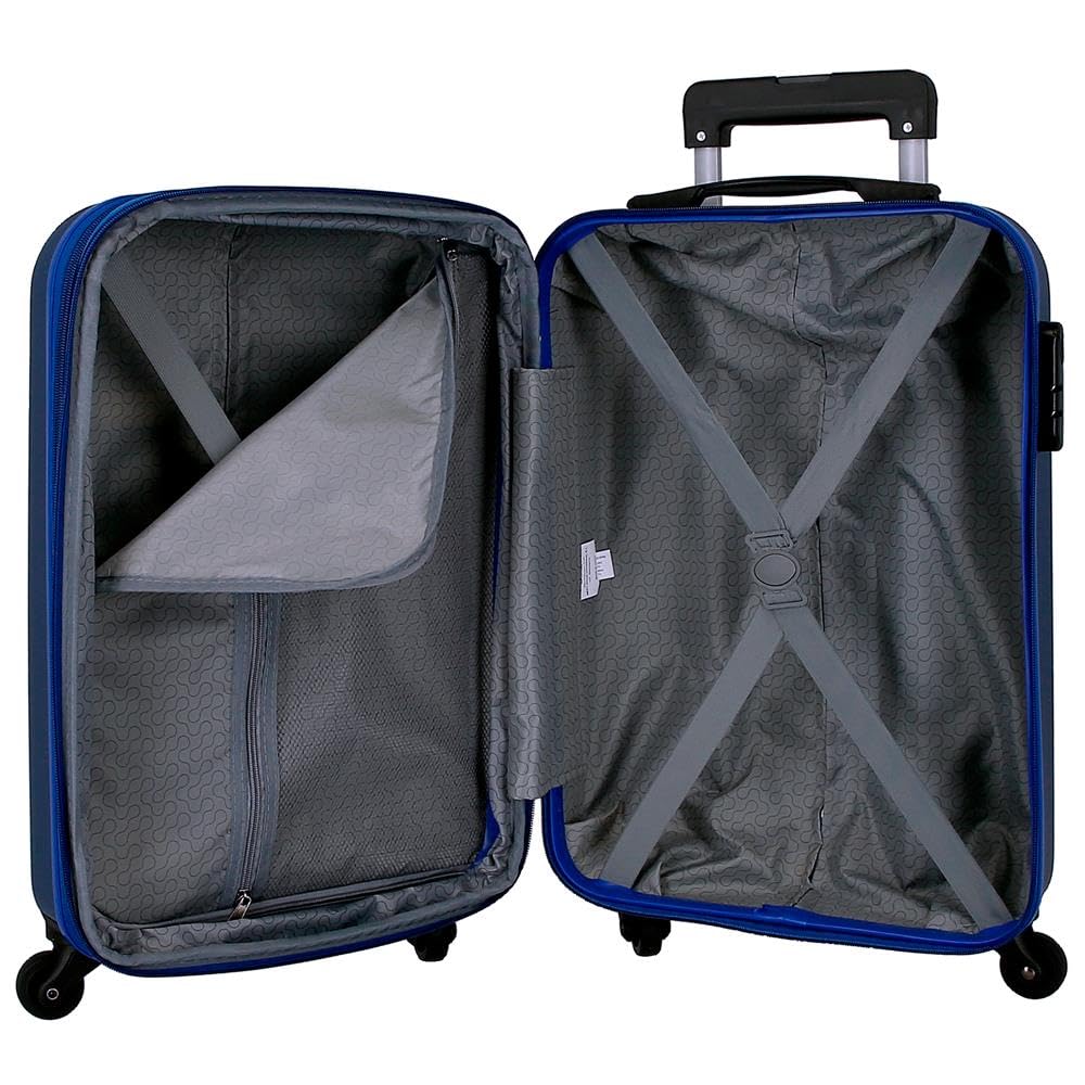 Roll Road Flex Maleta de Cabina Azul 35x55x20 cms Equipaje Mano Air Europa Rígida ABS Cierre de combinación Lateral 33L 2,78 kgs 4 Ruedas Dobles
