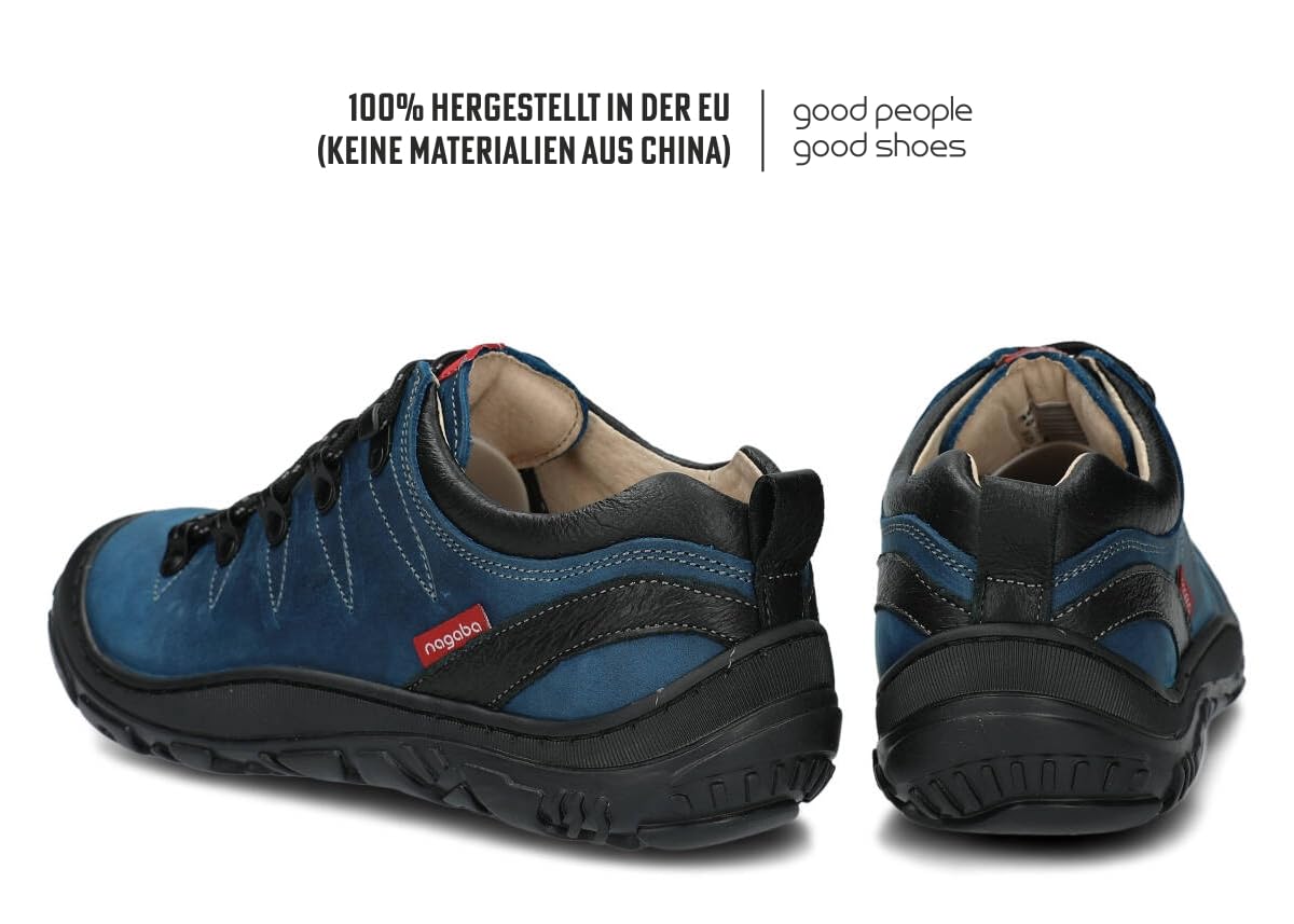 nagaba - Wanderschuhe Damen - Lederschuhe Trekkingschuhe Damen - Outdoor Halbschuhe Frauen Echtleder, Schnürschuhe - Freizeitschuhe, Damenschuhe Trekking Halbschuhe