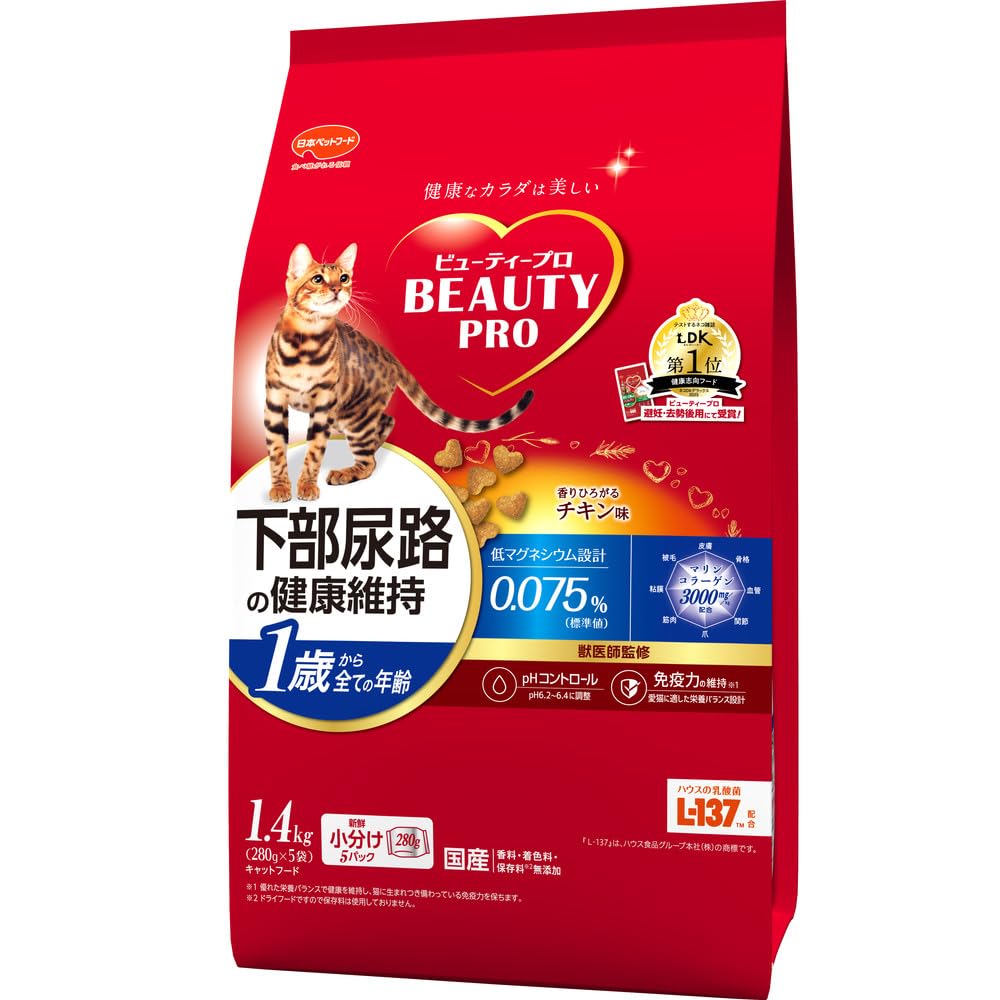日本ペットフード　ビューティプロ　下部尿路の健康維持　450g×10袋×2箱 Amazon.co.jp: ビューティープロ キャットフード 下部尿路の健康維持 1