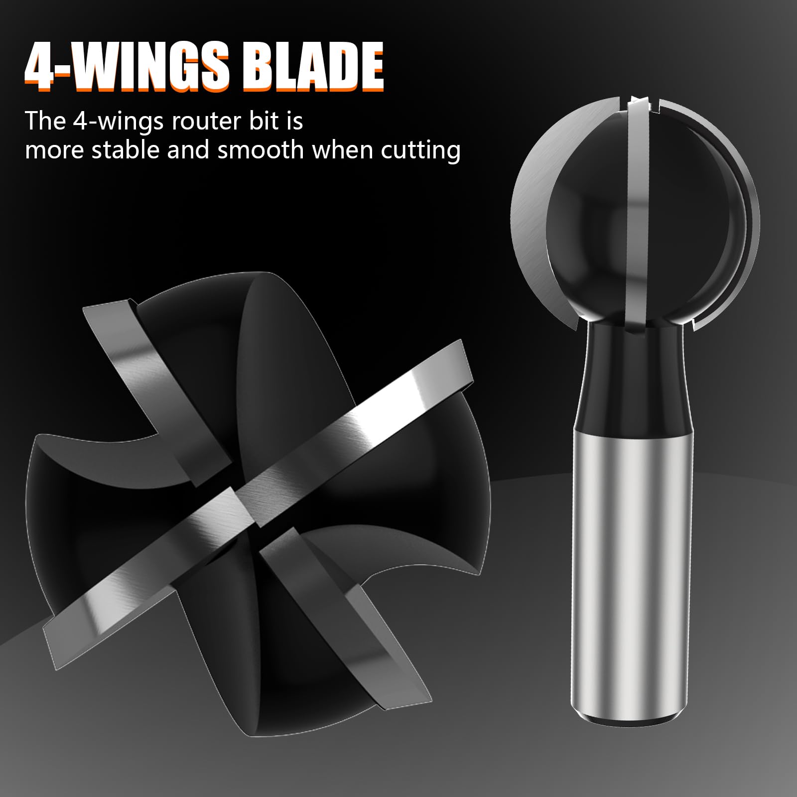 Snapklik.com : 1/2 Inch Shank Cove Box Router Bit 1-Inch Cutting ...