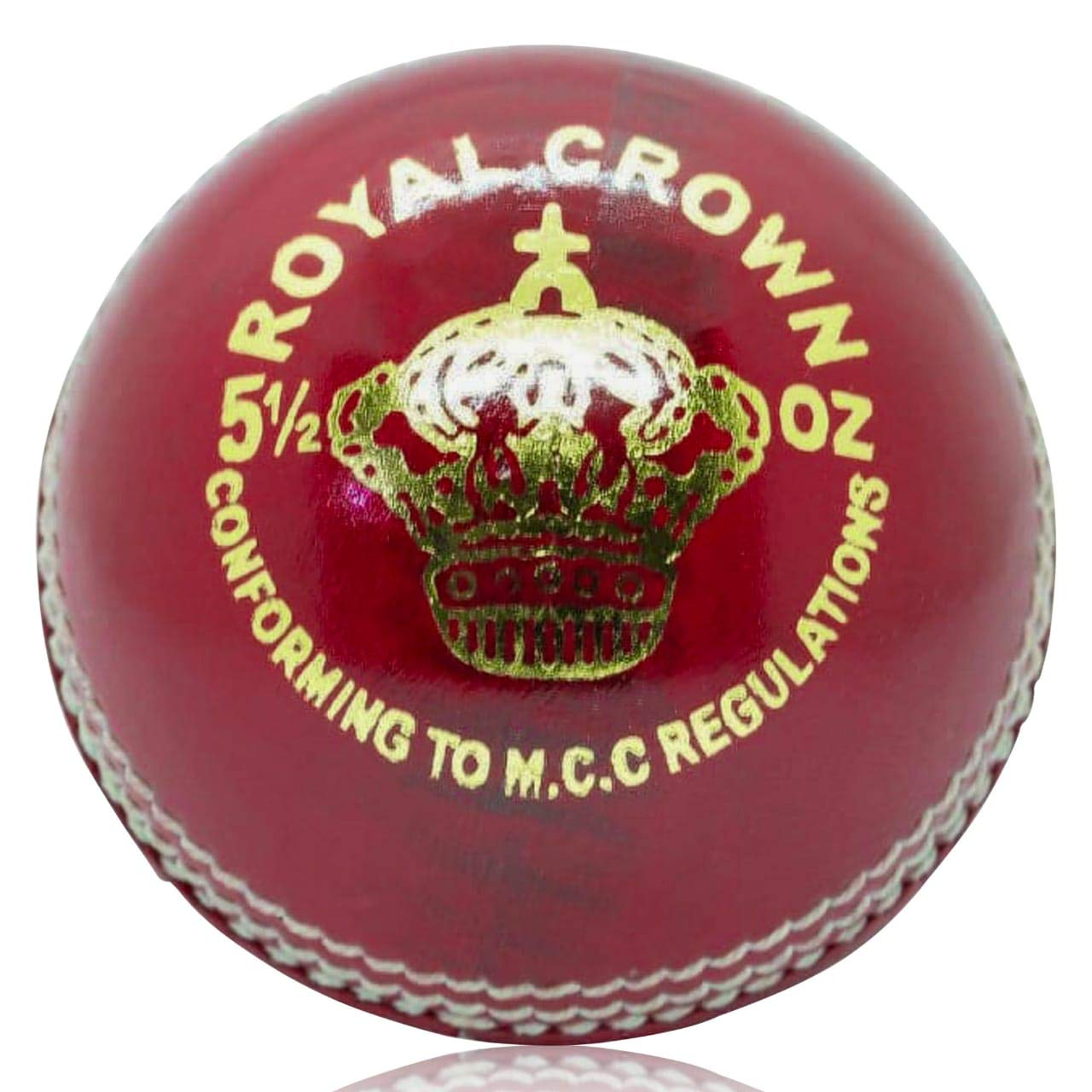 Lot de 6 balles de cricket rouges en cuir véritable 156 g