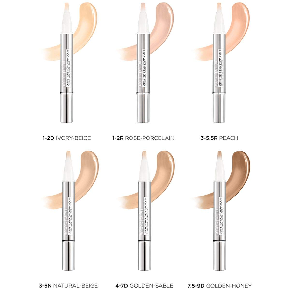 L'Oréal París Accord corrector Parfait Eye Cream in a Concealer tono medio claro 3-5.5R Peach