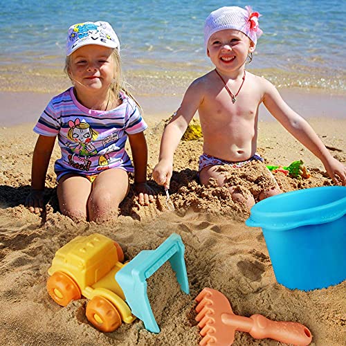 Mummed Beach Toys, Sand Toys for Toddlers, Durable and Soft Safety Plastic Baby Beach Toys Sand Castle Building Kit for Kids and Toddlers Baby Beach Toys (12pack) - Thumbnail 3