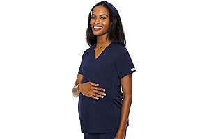 Stylish Maternity V-Neck Scrub Top