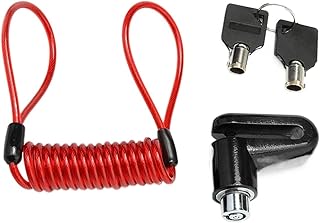 BABRO Anti Theft Bike Anti Theft Lock Security Bicycle Disc Brake Lock Theft Protection Compatible with M365 Scooter (Color : Red Black)