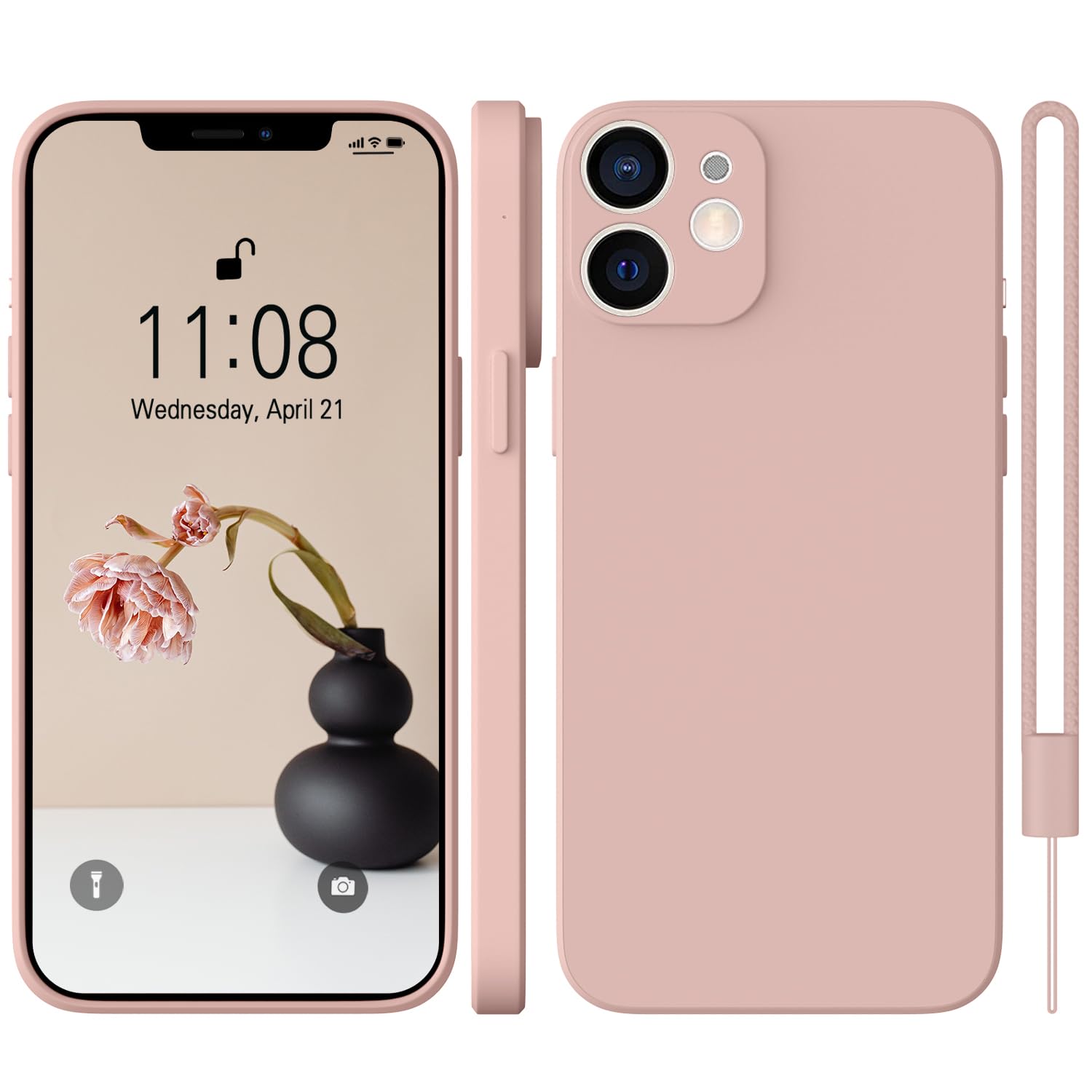 Coque IPhone 11 En Silicone Fine Avec Microfibre - Protection Anti-rayures, Couleur Kaki (WXX)