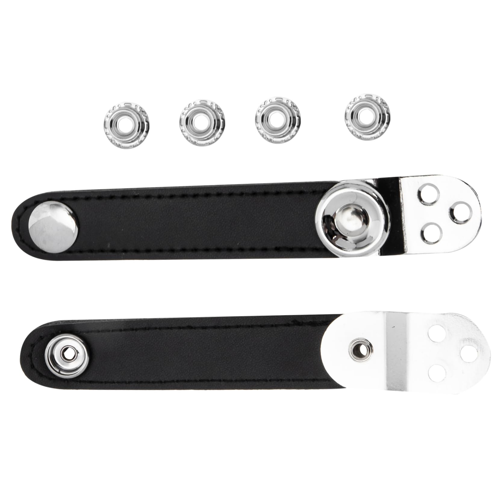 TOGEVAL Metal Accordion Bellows Buckle Straps Large Accordion Straps Double-layer Cowhide Belt