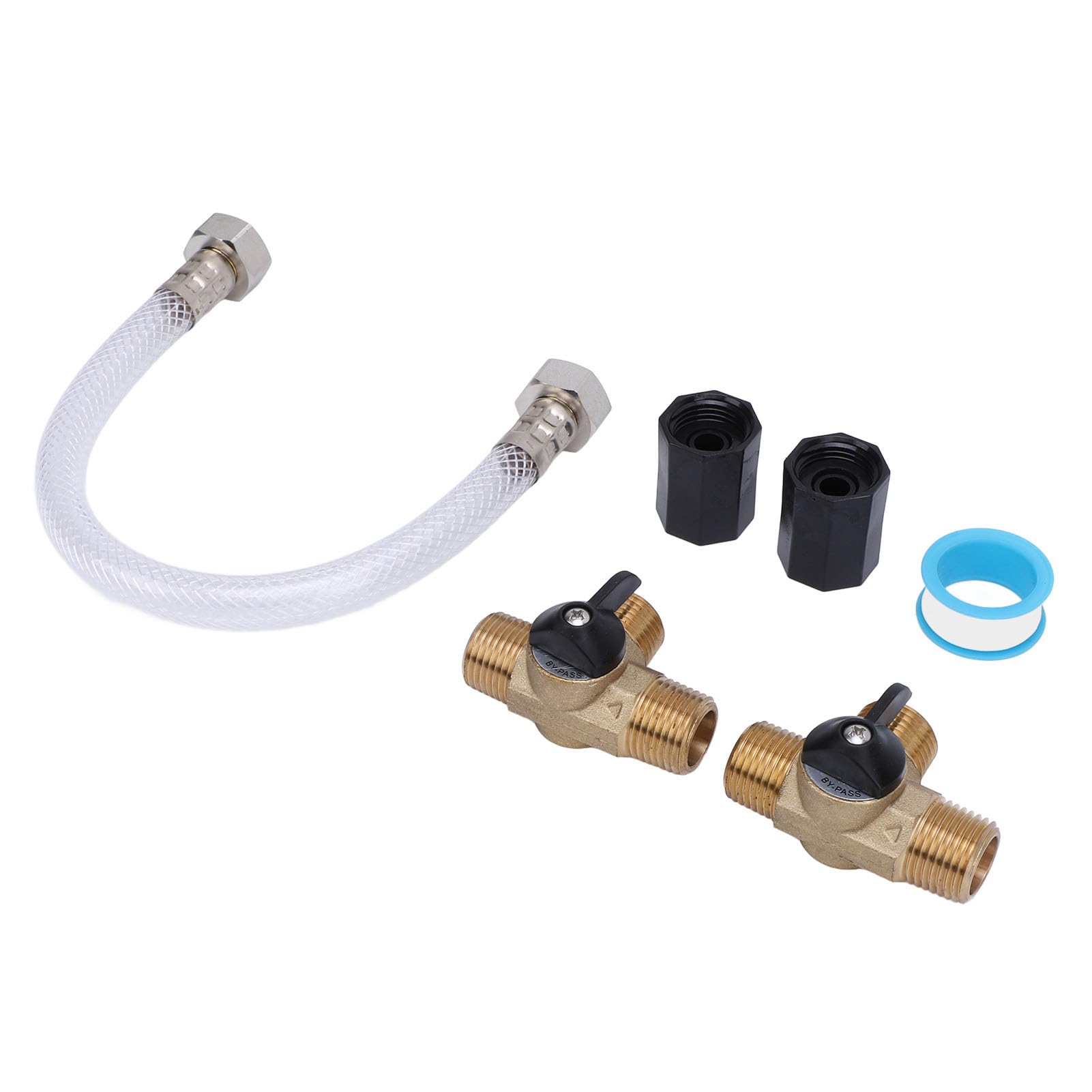 Kit di bypass per scaldabagno per camper, valvola dell'acqua e set di montaggio resistenti all'erosione, 2 connettori femmina per manutenzione del sistema RV