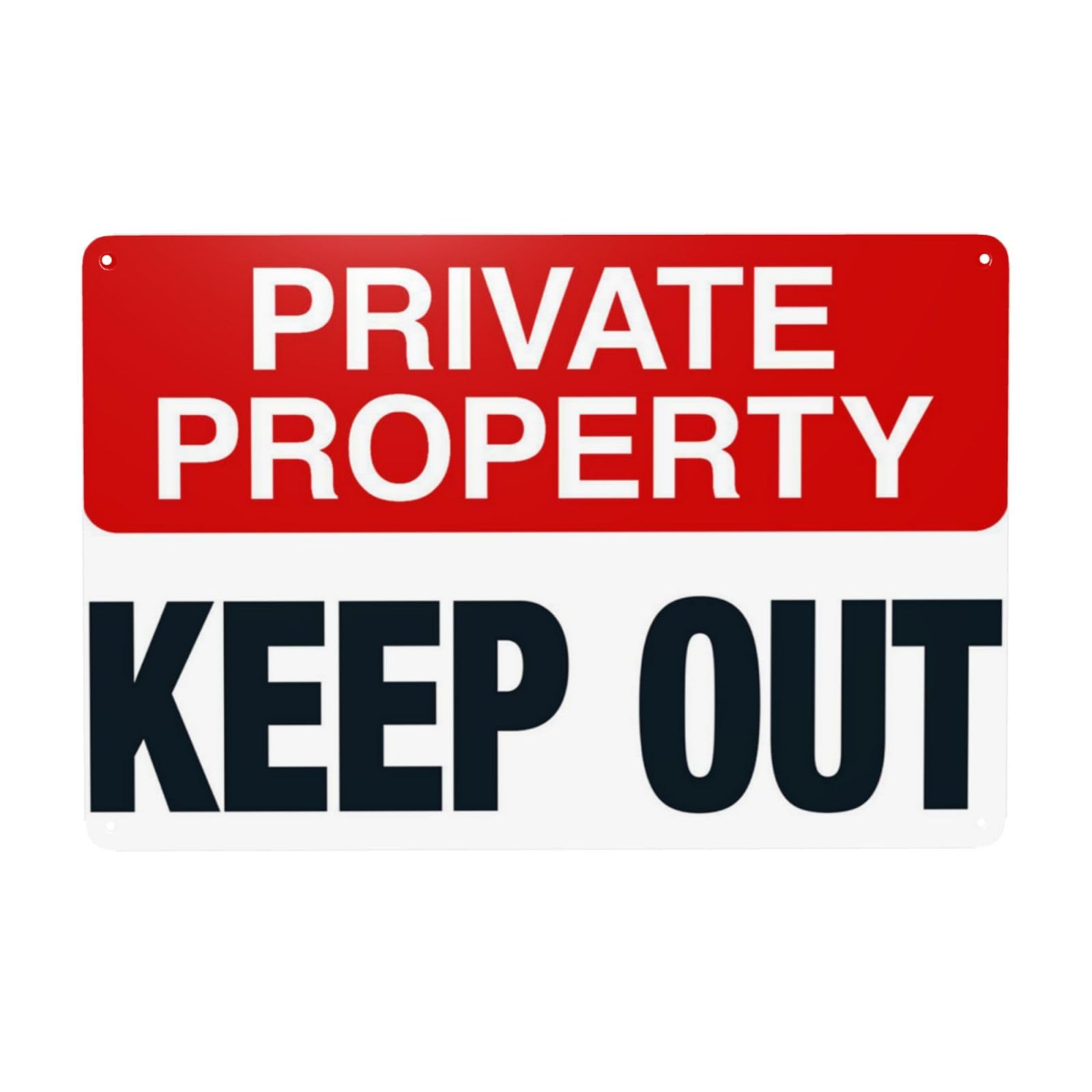 Private Property Keep Out Restricted Area Sign 12x8 Inch