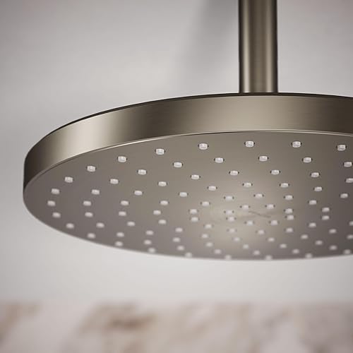 Miniatura 5 de KOHLER K-76465-Y-BN Awaken Cabezal de lluvia de una sola función, cabezal de ducha tipo lluvia, cabezal de ducha de montaje en pared o techo, 2.5