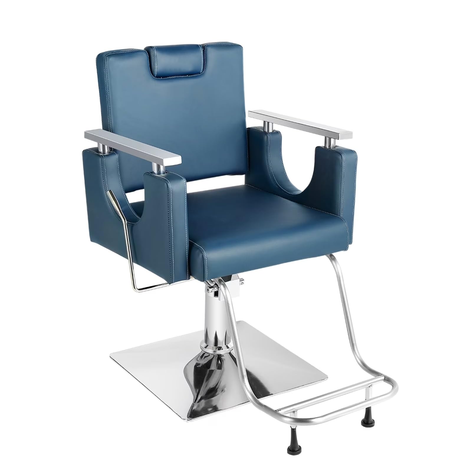 Friseurstuhl, Moderner Blauer Friseurstuhl mit Hydraulikpumpe 360° drehbar Höhenverstellbar Für Friseur, Barbershop, Spa, Schönheitssalon
