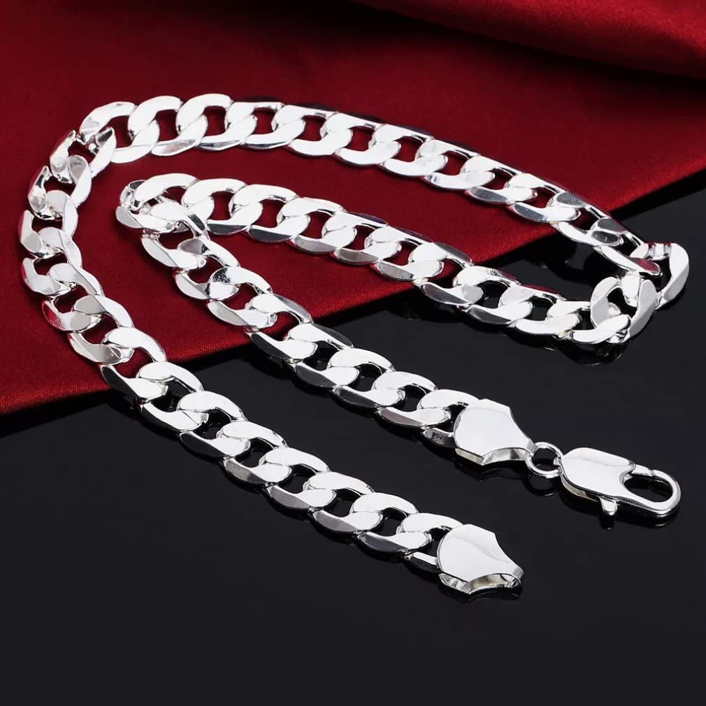 925 Sterling Silber Kette Halsketten für Männer Frauen Massive Silberkette Layering Halskette