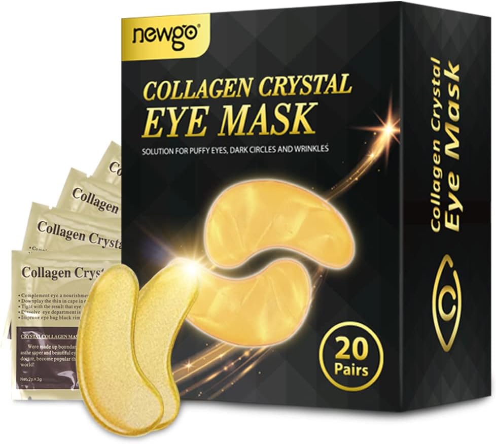 Oogpads, hydraterende oogpads met hyaluron en vitamine E voor optimaal bevochtigde ogen, collageenmasker, Under Eye Patches, 20 paar