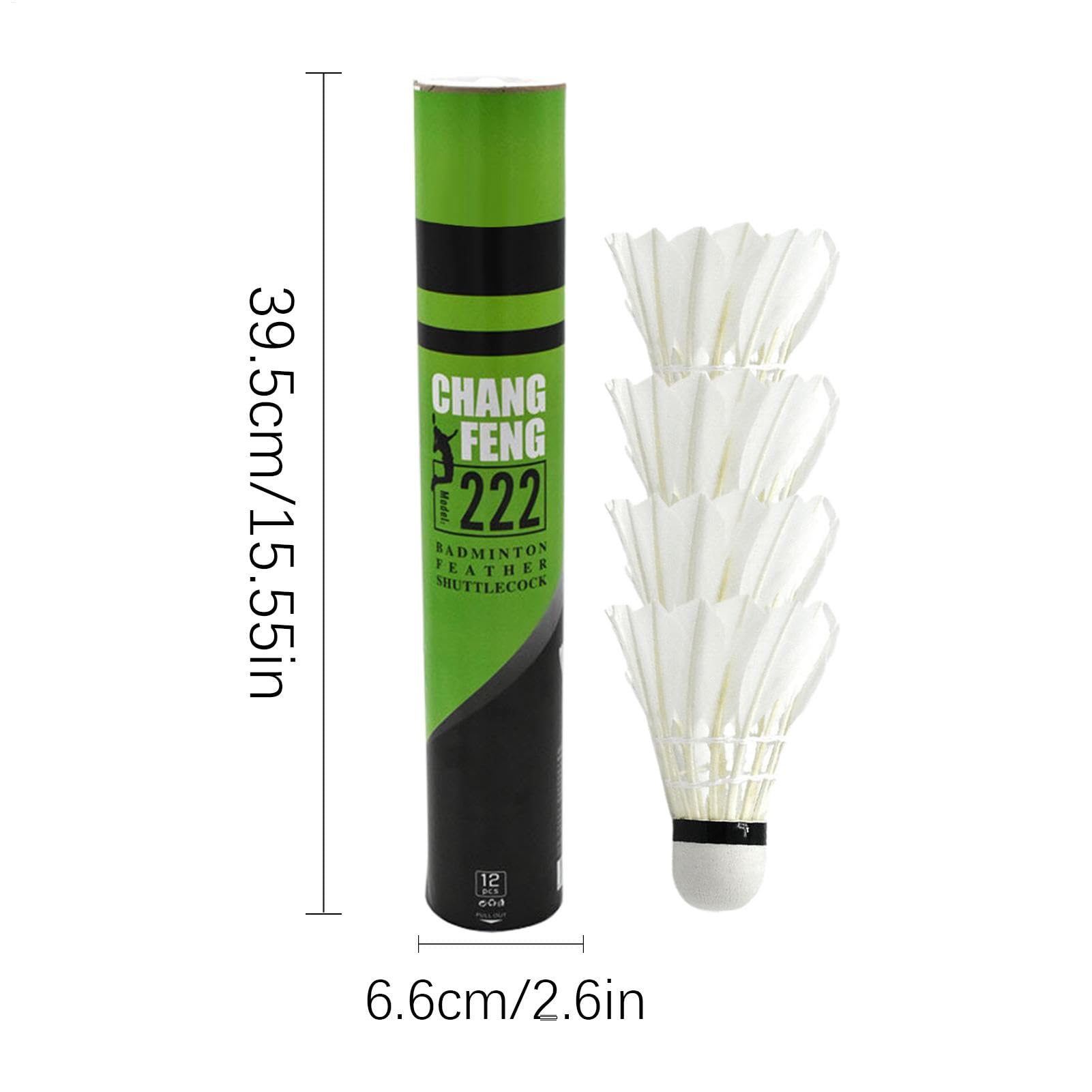 Feather Badminton Shuttlecocks, Training Shuttle Balls Set, Indoor Outdoor Badminton Shuttlecocks, Durable Feather Badminton Set, Lightweight Shuttlecocks For Kids, Training Badminton Feather Balls,
