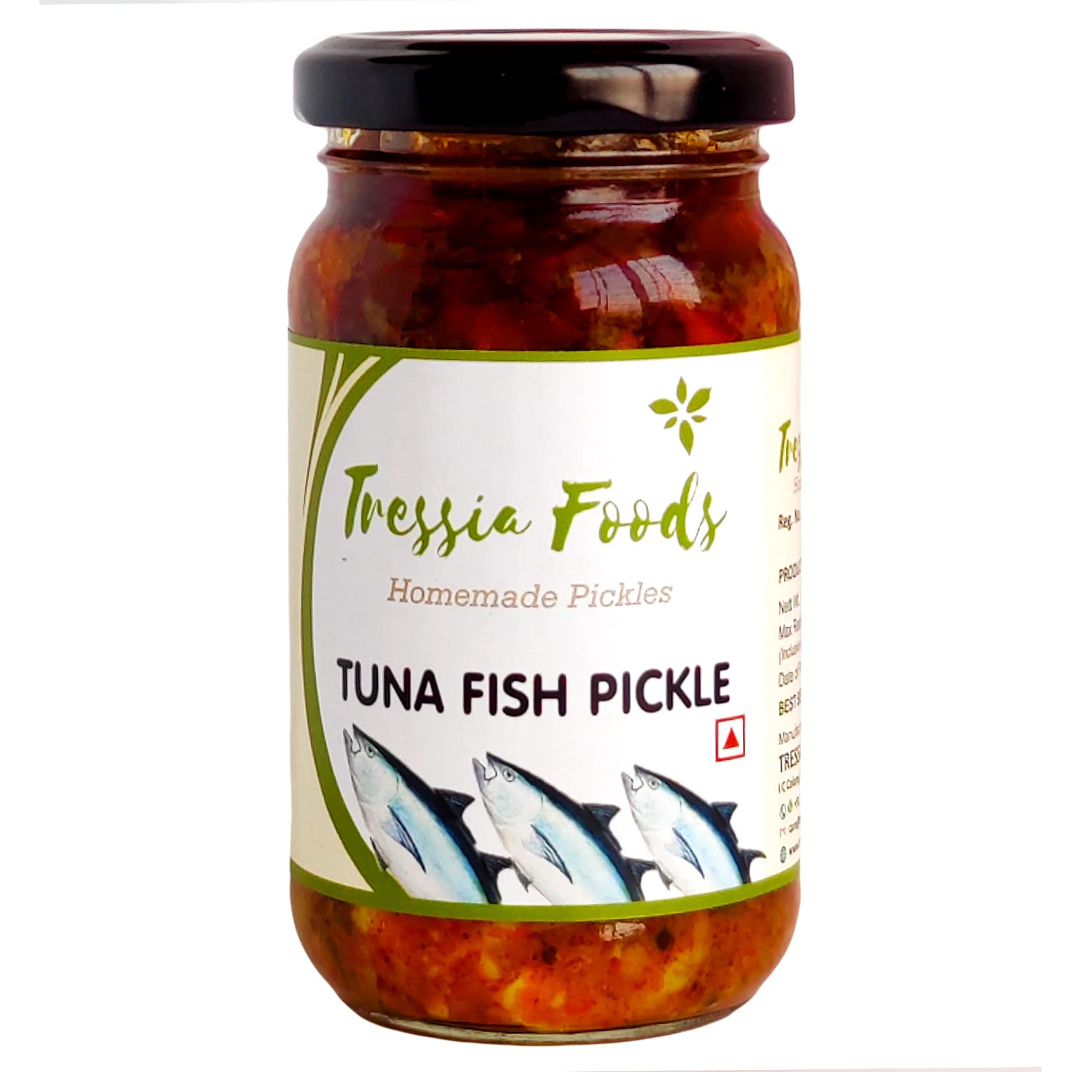 Tressia Foods Tuna Fish Pickle Achaar Hot and Spicy Homemade Pickles Made in Small Batches (200g)