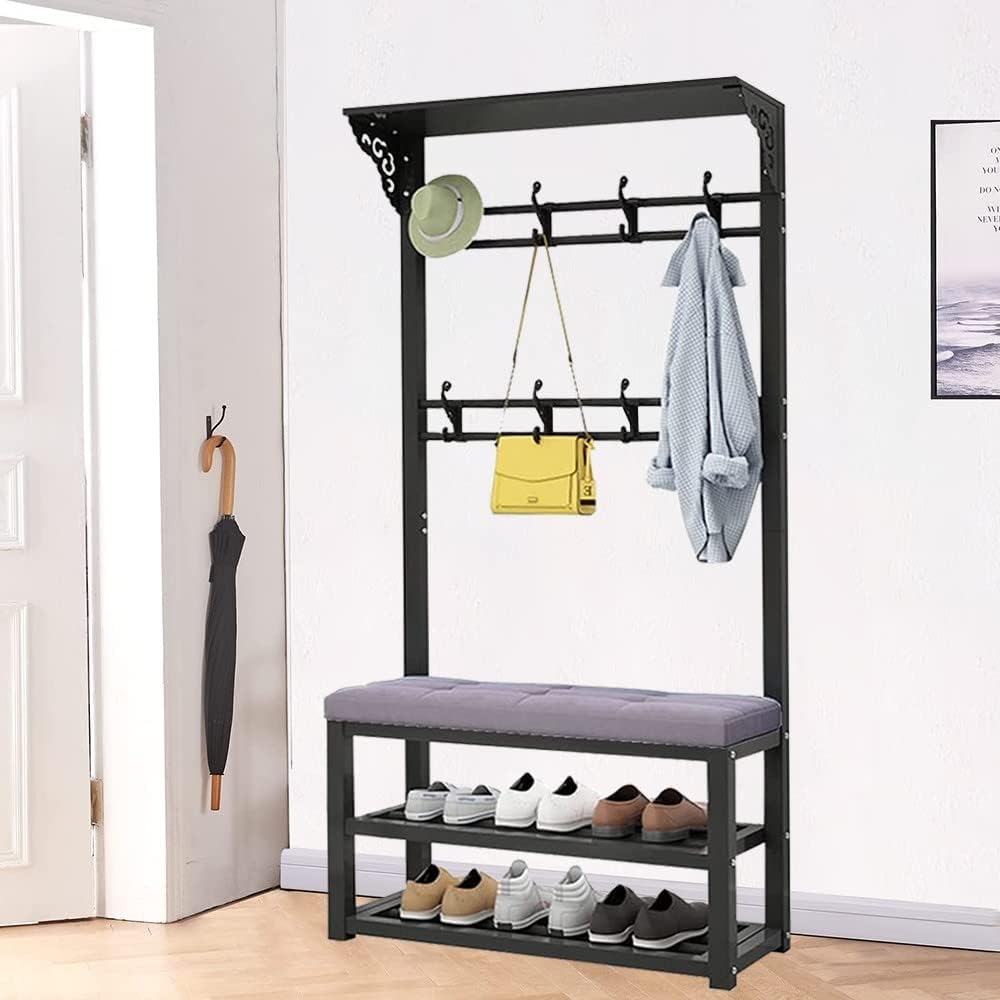 Clothes Rack Kings Brand Furniture - Corner Entryway Freestanding Hall ...
