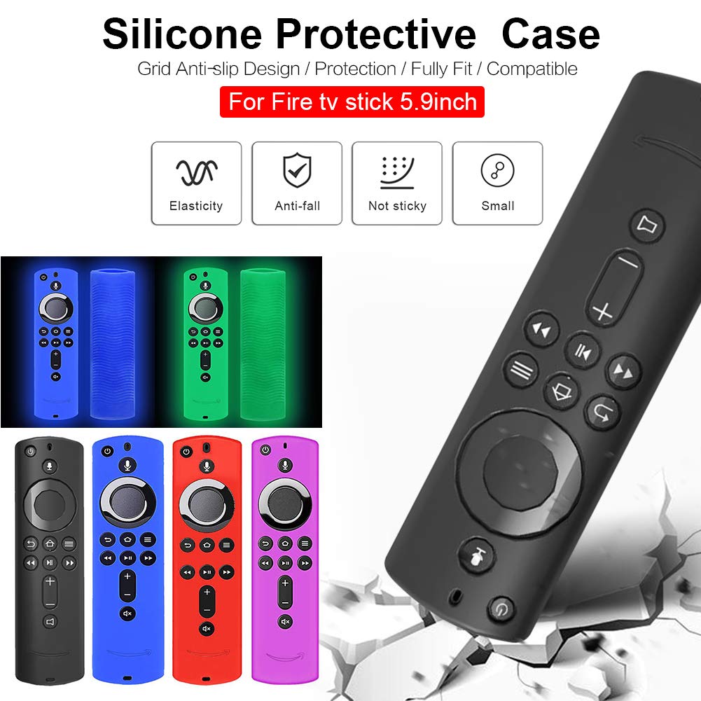 Cubierta Protectora de Control Remoto de Silicona Luminosa para Fire TV Stick 4K / Fire TV (3ra generación) / Fire TV Cube Funda a Prueba de Golpes