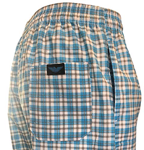 AMERICAN HEAVEN Men's 3 Pack Lounge Pajama Sleep Pants/Drawstring & Pockets Designer Woven Pant Bottoms2