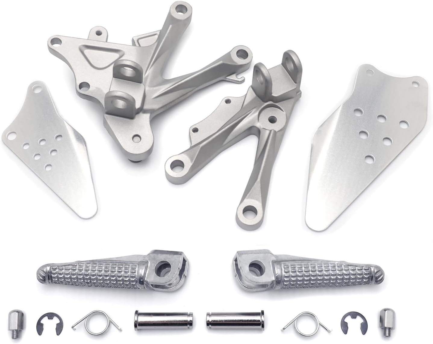 HTTMT MT390-031-BK Black Front Rider Foot Rest Pegs Brackets Compatible with 2006-2010 KAWASAKI ZX-10R