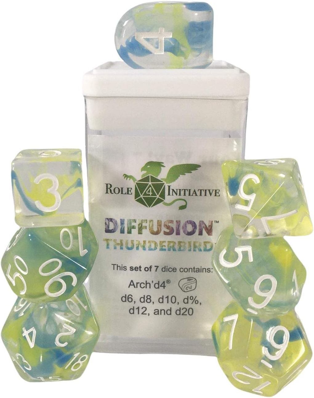 Diffusion Thunderbird - Set of 7 Dice Set of 7 w/Arch'd4