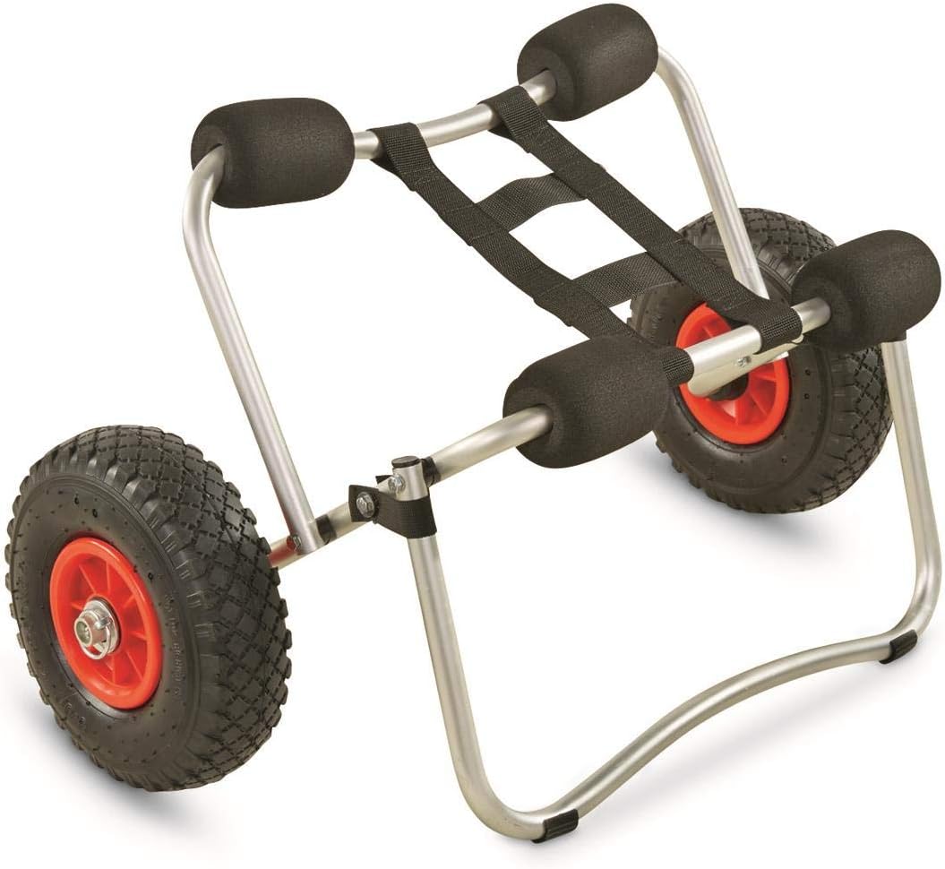 Guide Gear Kayak Canoe Carrier Trolley Cart Dolly Foldable for Carrying Kayaks, Canoes, Boats, Paddleboards, Float Mats Guide Gear Kayak Canoe Carrier Trolley Cart Dolly Foldable for Carrying Kayaks, Canoes, Boats, Paddleboards, Float Mats